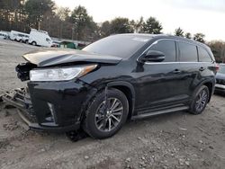 Salvage cars for sale at Mendon, MA auction: 2017 Toyota Highlander SE