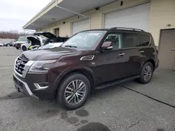 Salvage cars for sale at Exeter, RI auction: 2022 Nissan Armada SL