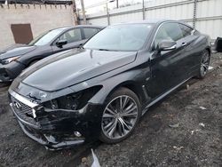 Salvage cars for sale at New Britain, CT auction: 2017 Infiniti Q60 Base