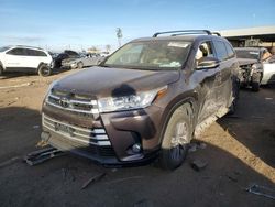 Toyota Highlander salvage cars for sale: 2017 Toyota Highlander SE