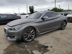 Salvage cars for sale at Miami, FL auction: 2019 Infiniti Q60 RED Sport 400