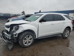 Salvage cars for sale from Copart Woodhaven, MI: 2017 Chevrolet Equinox LS