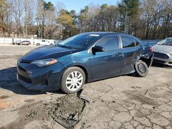 Salvage cars for sale from Copart Austell, GA: 2017 Toyota Corolla L