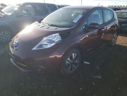 Salvage cars for sale at Elgin, IL auction: 2016 Nissan Leaf SV