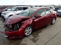 Salvage cars for sale at Grand Prairie, TX auction: 2018 Chevrolet Cruze LT