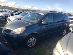 Salvage cars for sale at San Martin, CA auction: 2004 Toyota Sienna CE