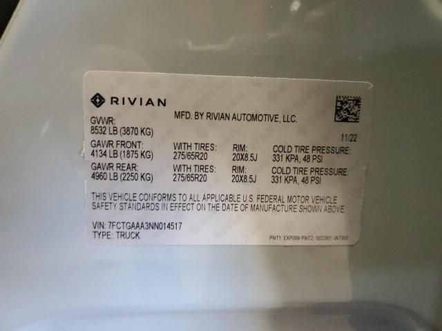 2022 Rivian R1T Adventure