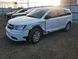 Salvage cars for sale from Copart Chicago Heights, IL: 2018 Dodge Journey SE