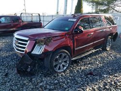 Salvage cars for sale at Windsor, NJ auction: 2016 Cadillac Escalade ESV Luxury