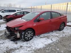 Salvage cars for sale from Copart Nisku, AB: 2020 Toyota Prius Prime LE