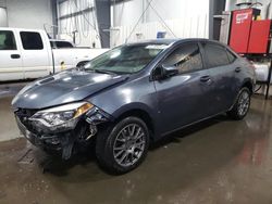 Salvage cars for sale from Copart Ham Lake, MN: 2016 Toyota Corolla L