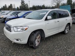 Salvage cars for sale from Copart Graham, WA: 2009 Toyota Highlander Limited