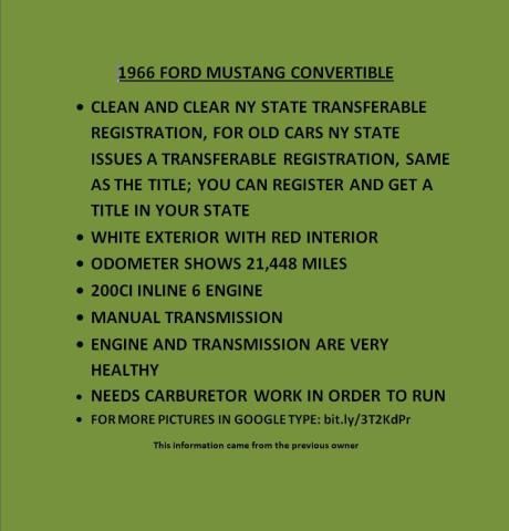 1966 Ford Mustang CV