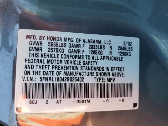 2002 Honda Odyssey EXL