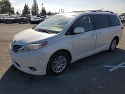 Salvage cars for sale from Copart Rancho Cucamonga, CA: 2015 Toyota Sienna XLE