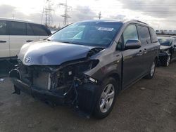 Salvage cars for sale at Elgin, IL auction: 2012 Toyota Sienna LE