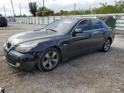 Salvage cars for sale at Miami, FL auction: 2008 BMW 528 I