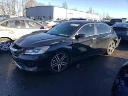 Salvage cars for sale from Copart Portland, OR: 2016 Honda Accord Sport
