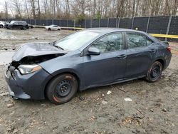 Salvage cars for sale from Copart Waldorf, MD: 2016 Toyota Corolla L