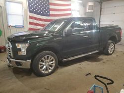 Salvage cars for sale from Copart Lyman, ME: 2016 Ford F150 Super Cab