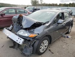 Honda Civic LX salvage cars for sale: 2012 Honda Civic LX