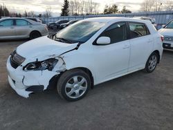 Salvage cars for sale from Copart Bowmanville, ON: 2010 Toyota Corolla Matrix S