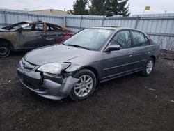 Salvage cars for sale from Copart Bowmanville, ON: 2005 Honda Civic LX