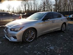 Salvage cars for sale at Waldorf, MD auction: 2018 Infiniti Q50 Luxe