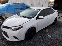 Salvage cars for sale at Windsor, NJ auction: 2016 Toyota Corolla L