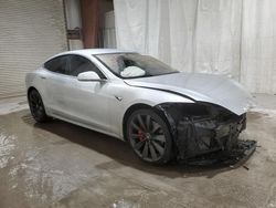 Salvage cars for sale at Leroy, NY auction: 2017 Tesla Model S