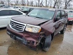 Honda Pilot EXL salvage cars for sale: 2012 Honda Pilot EXL