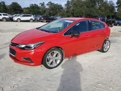 Salvage cars for sale at Apopka, FL auction: 2017 Chevrolet Cruze Premier