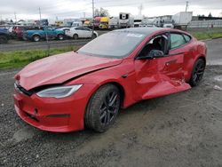 Salvage cars for sale at Eugene, OR auction: 2021 Tesla Model S