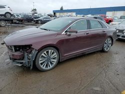 Salvage cars for sale from Copart Woodhaven, MI: 2017 Lincoln MKZ Select