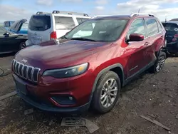 Jeep salvage cars for sale: 2019 Jeep Cherokee Latitude