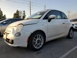 Salvage cars for sale at Rancho Cucamonga, CA auction: 2012 Fiat 500 POP