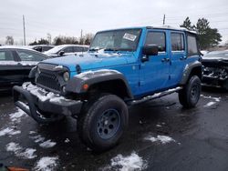 Salvage cars for sale at Denver, CO auction: 2015 Jeep Wrangler Unlimited Sport