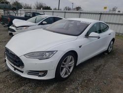 Salvage cars for sale at Sacramento, CA auction: 2013 Tesla Model S