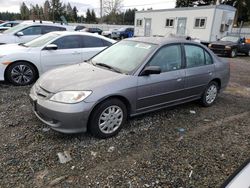 Salvage cars for sale from Copart Graham, WA: 2004 Honda Civic LX