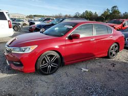 Salvage cars for sale from Copart Memphis, TN: 2017 Honda Accord Sport