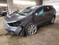 Salvage cars for sale at Angola, NY auction: 2022 Ford Edge Titanium