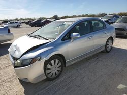 Salvage cars for sale from Copart San Antonio, TX: 2009 Honda Civic LX