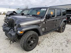 Jeep salvage cars for sale: 2019 Jeep Wrangler Unlimited Sport