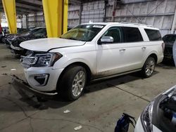 Salvage cars for sale at Woodburn, OR auction: 2018 Ford Expedition Max Platinum