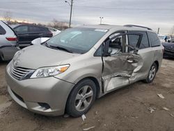 Toyota Sienna LE salvage cars for sale: 2015 Toyota Sienna LE