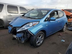 Nissan salvage cars for sale: 2012 Nissan Leaf SV