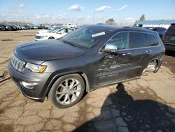 Salvage cars for sale at Woodhaven, MI auction: 2017 Jeep Grand Cherokee Overland