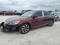 Salvage cars for sale at West Palm Beach, FL auction: 2016 Honda Accord EXL