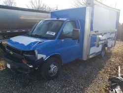 Salvage trucks for sale at Cicero, IN auction: 2020 Chevrolet Express G3500