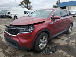 KIA Sorento LX salvage cars for sale: 2021 KIA Sorento LX